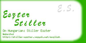 eszter stiller business card